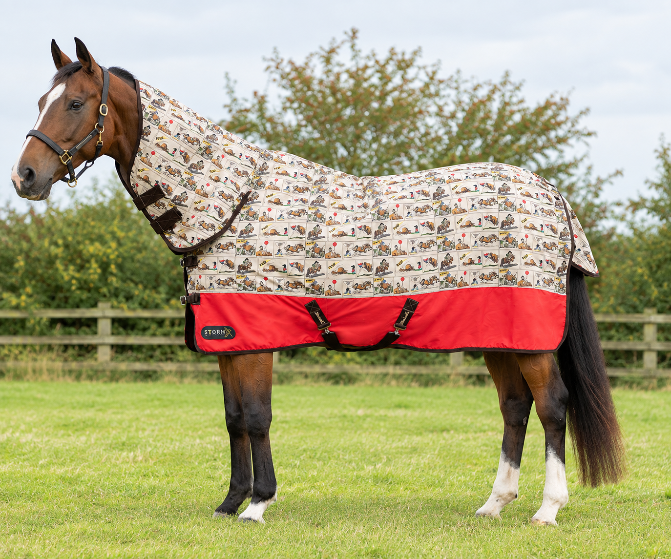 StormX Original 200g Combi Turnout Rug - Thelwell Comic Chaos StormX Original 200g Combi Turnout Rug - Thelwell Comic Chaos