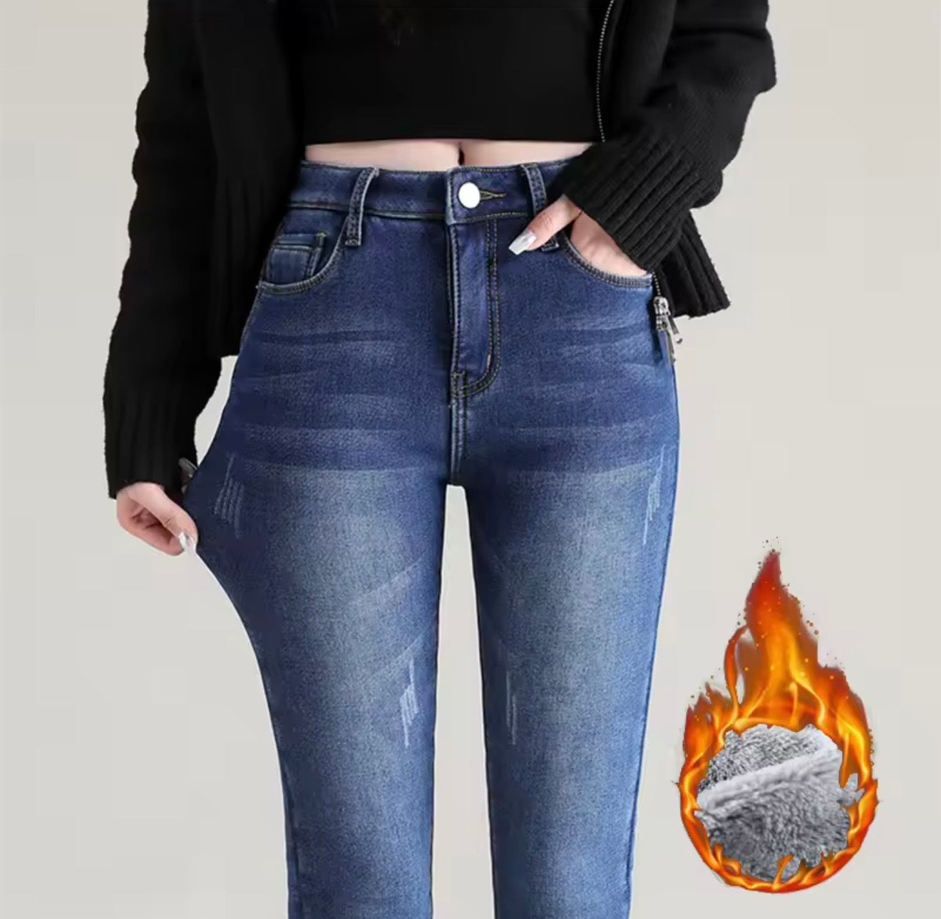 HorseWize Women’s Thermal Yard Jeans | Fleece-Lined Stretch Denim for Winter Comfort HorseWize Women’s Thermal Yard Jeans | Fleece-Lined Stretch Denim for Winter Comfort