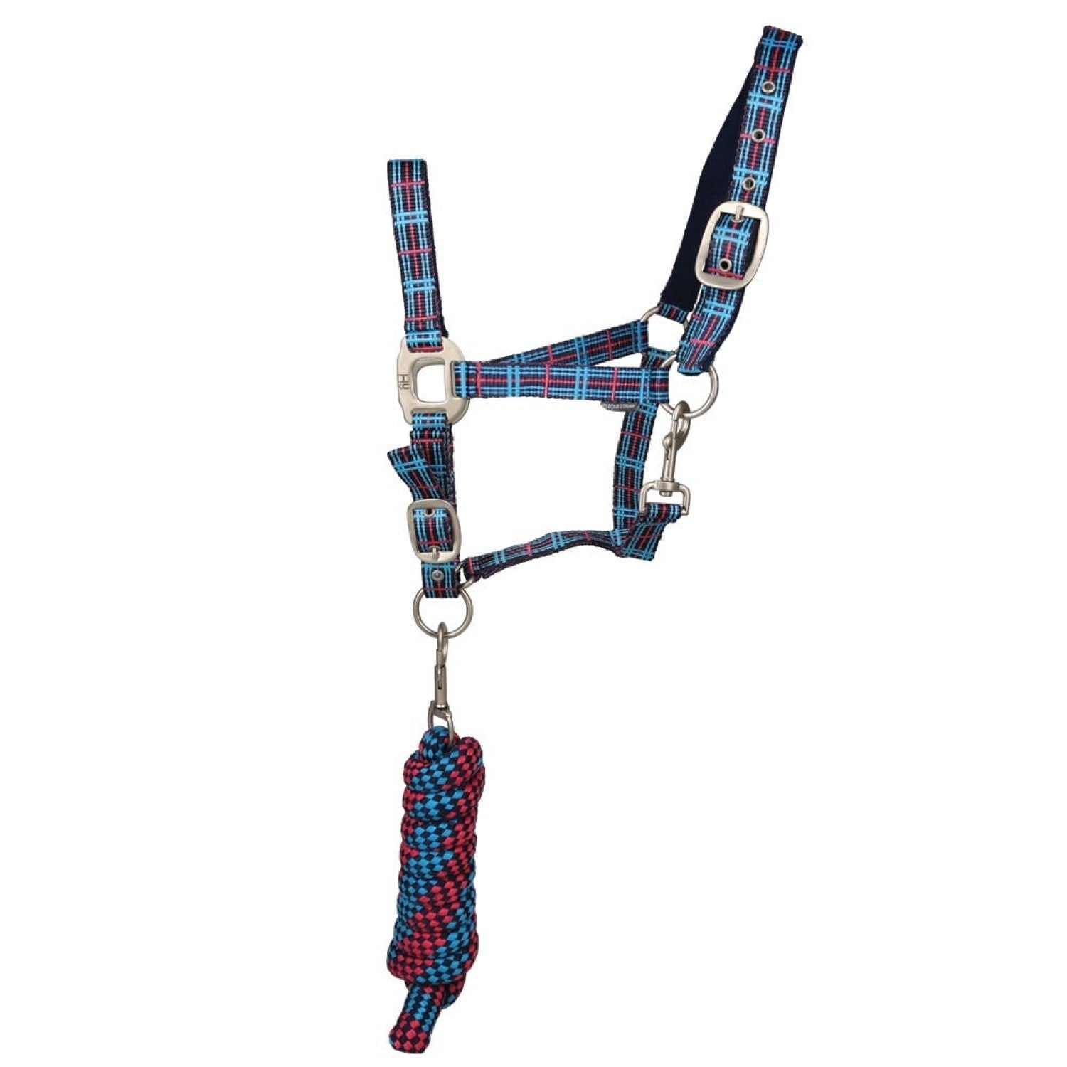 Hy Equestrian Tartan Head Collar with Lead Rope Hy Equestrian Tartan Head Collar with Lead Rope