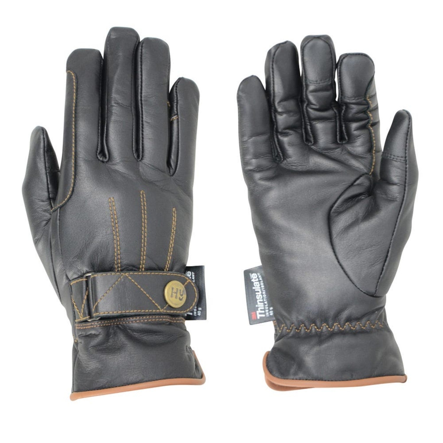 Hy Equestrian Thinsulate™ Leather Winter Riding Gloves Hy Equestrian Thinsulate™ Leather Winter Riding Gloves