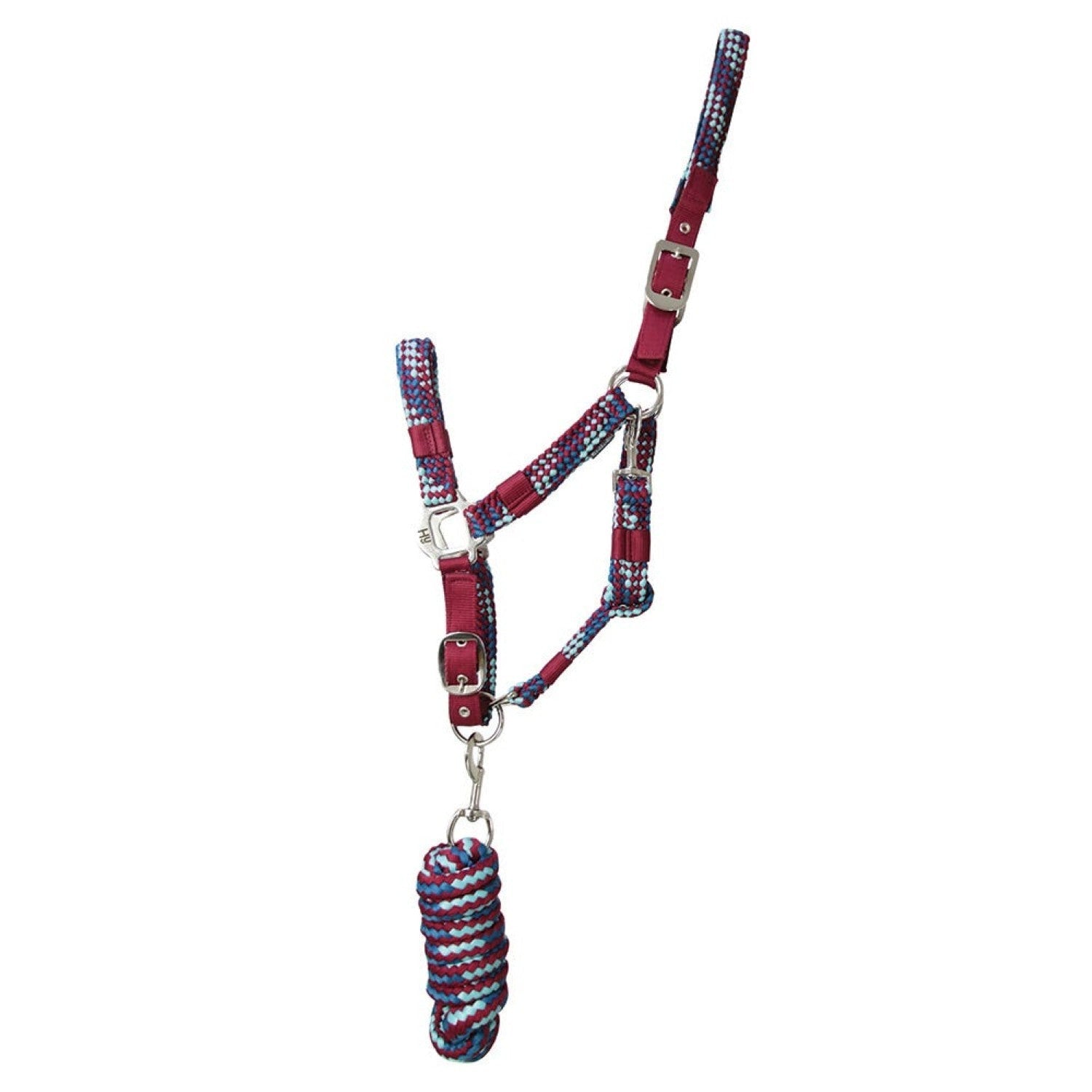 Hy Equestrian Multicolour Adjustable Head Collar with Rope Hy Equestrian Multicolour Adjustable Head Collar with Rope