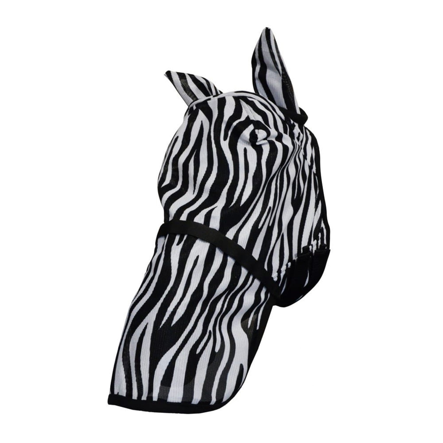Hy Equestrian Zebra Fly Mask with Ears and Detachable Nose Hy Equestrian Zebra Fly Mask with Ears and Detachable Nose