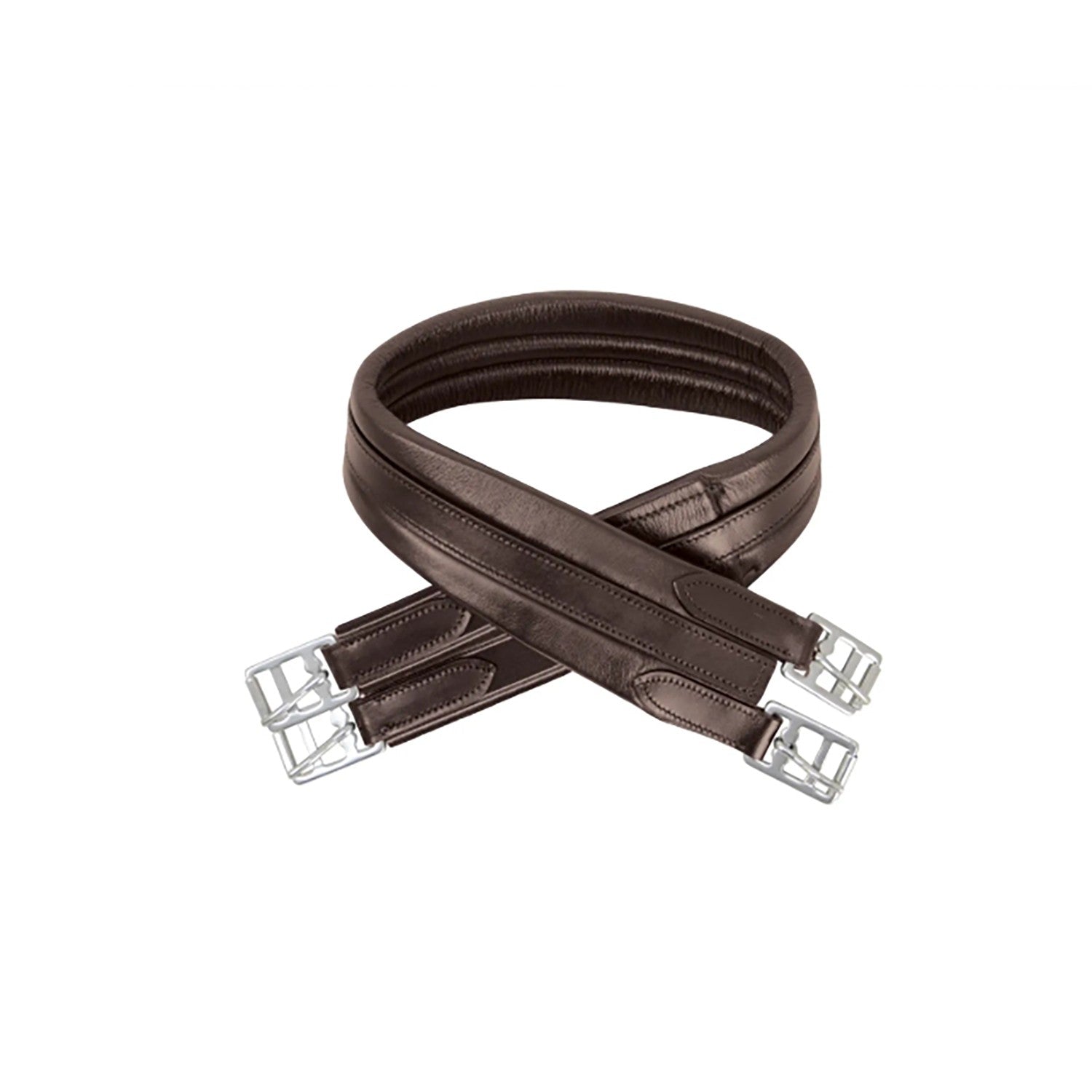 Hy Equestrian Leather Padded Atherstone Girth - Elasticated One End - 56 Hy Equestrian Leather Padded Atherstone Girth - Elasticated One End - 56