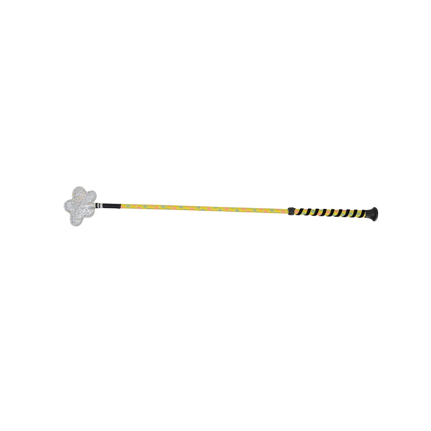 Hy Equestrian Daisy Maid Whip - Yellow/Silver/Pink & Teal Flowers (Velvet Detail) Hy Equestrian Daisy Maid Whip - Yellow/Silver/Pink & Teal Flowers (Velvet Detail)