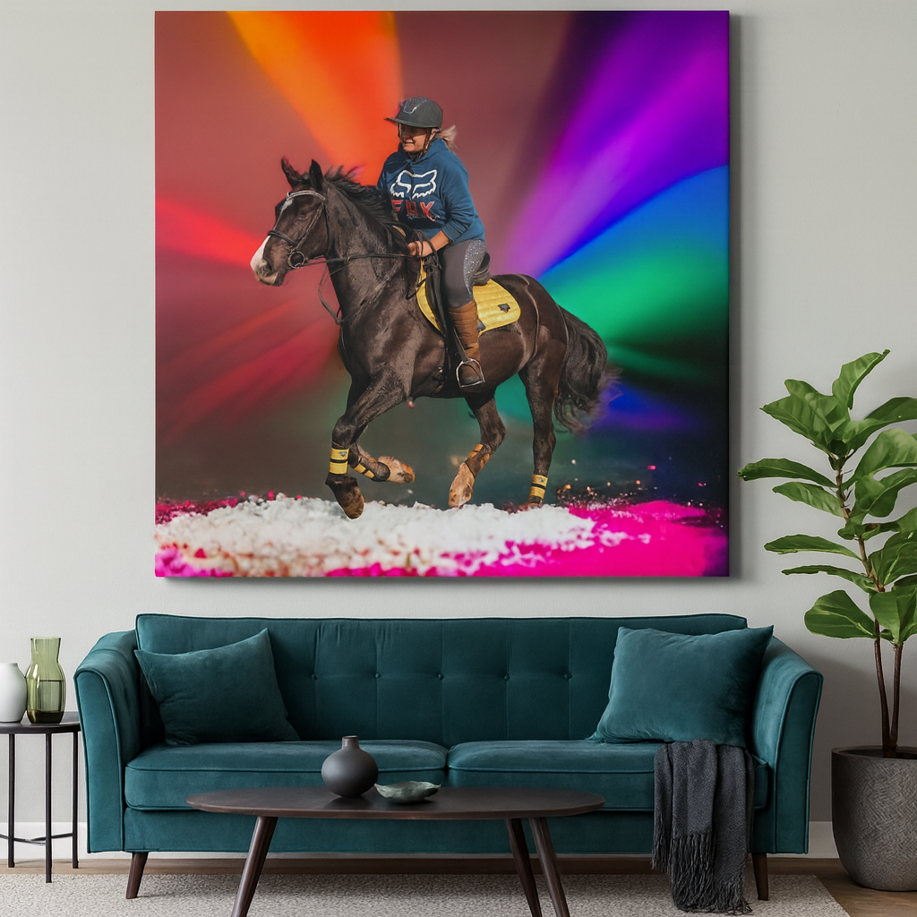 Colour Splash Horse Portrait – Bold Custom Canvas Art Colour Splash Horse Portrait – Bold Custom Canvas Art