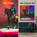Colour Splash Horse Portrait – Bold Custom Canvas Art Colour Splash Horse Portrait – Bold Custom Canvas Art