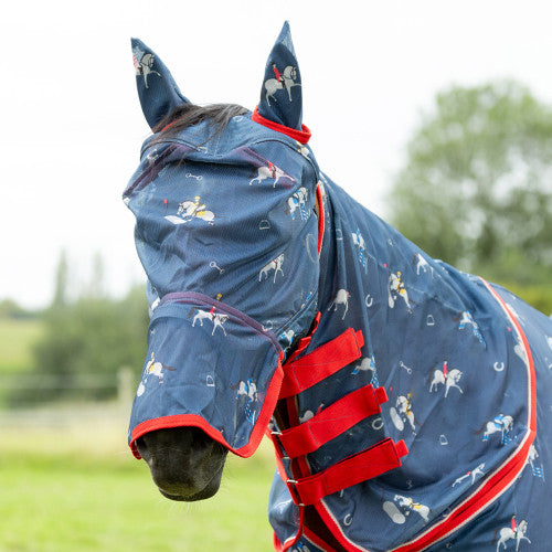 Hy Equestrian Competition Ready Fly Mask with Ears and Detachable Nose Hy Equestrian Competition Ready Fly Mask with Ears and Detachable Nose