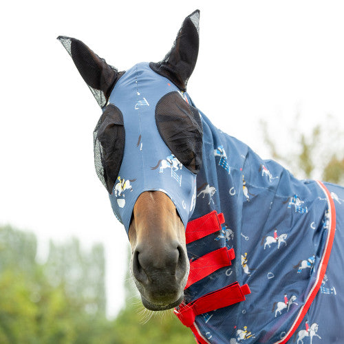 Hy Equestrian Lycra Competition Ready Fly Mask Hy Equestrian Lycra Competition Ready Fly Mask