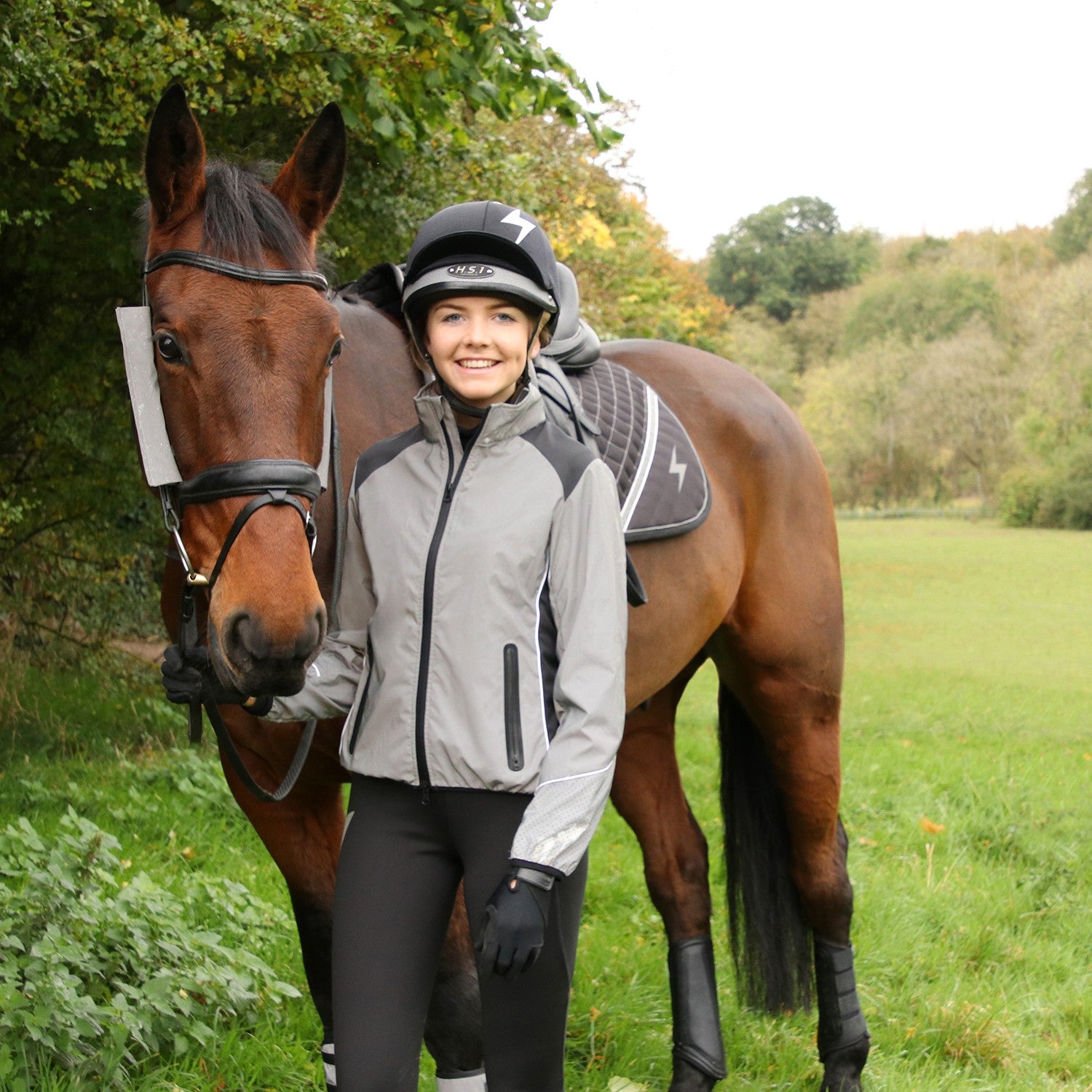 Silva Flash Reflective Jacket by Hy Equestrian Silva Flash Reflective Jacket by Hy Equestrian