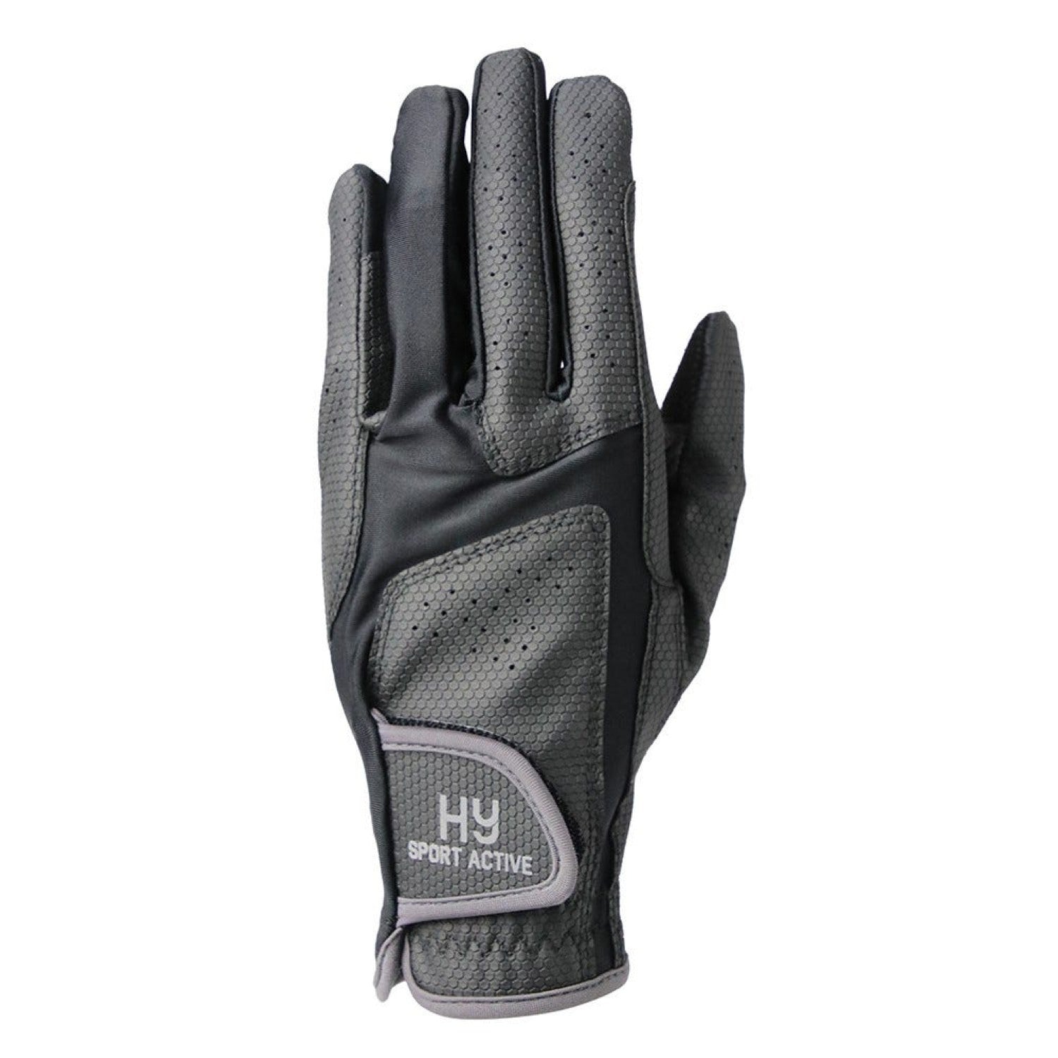 Hy Sport Active Riding Gloves - Black/Pencil Point Grey Hy Sport Active Riding Gloves - Black/Pencil Point Grey