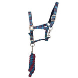 Hy Equestrian Tartan Head Collar with Lead Rope