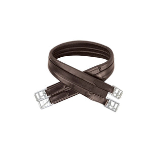 Hy Equestrian Leather Padded Atherstone Girth - Elasticated One End - 56