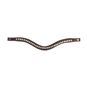 ProPresicce Signature Curved Diamante Browband by Hy Equestrian with Silver Diamantes