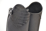 Rhinegold De-Luxe Leather Riding Boots With Mock Croc Trim