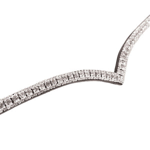 ProPresicce Signature V Diamante Browband by Hy Equestrian with Silver Diamantes